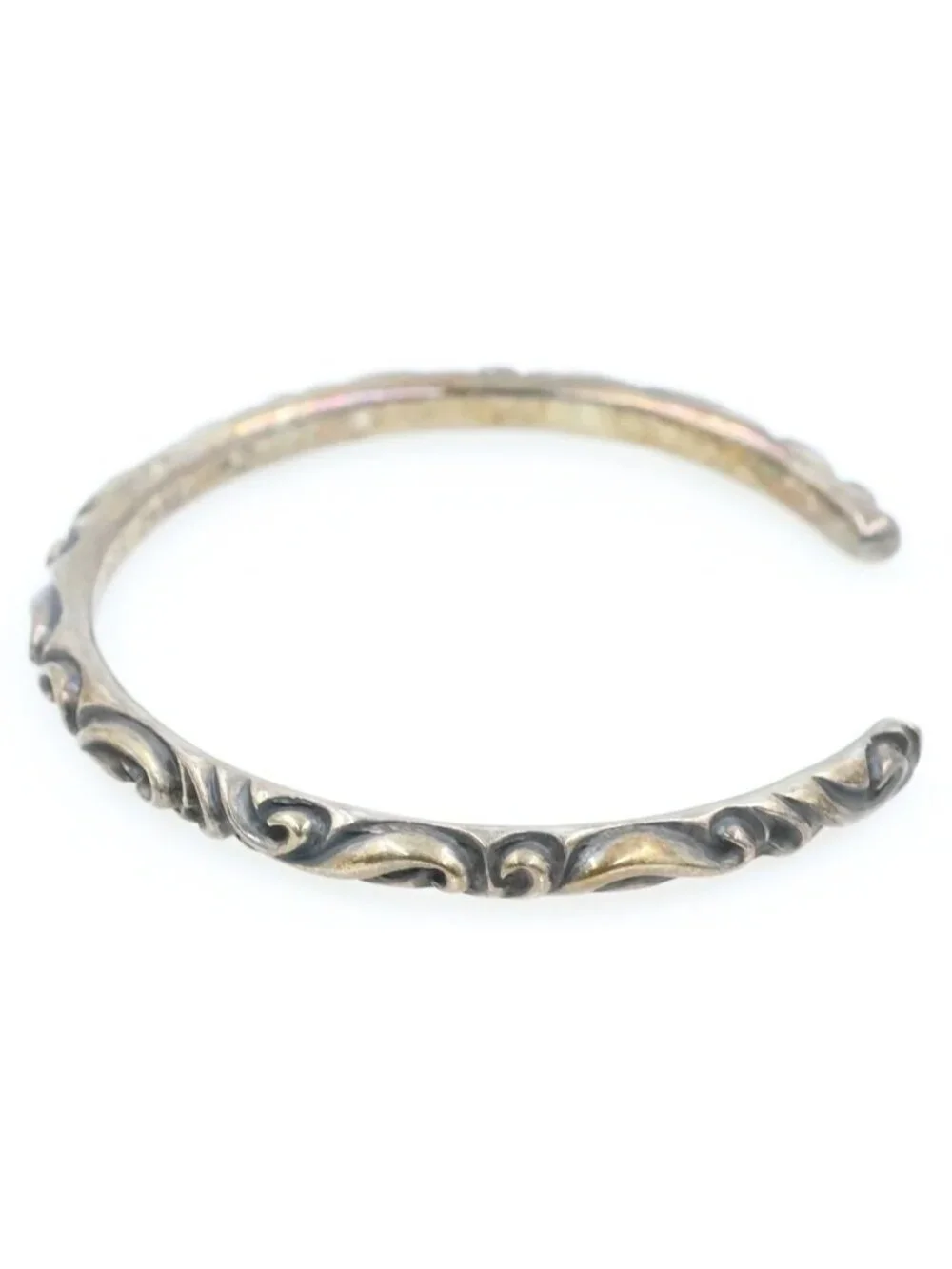 Chrome Hearts Bangle Scroll Bracelet Silver